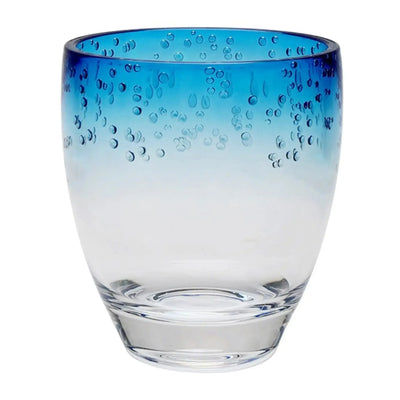 Copo Acrílico Bolhas Topo Degradê Azul 414ml