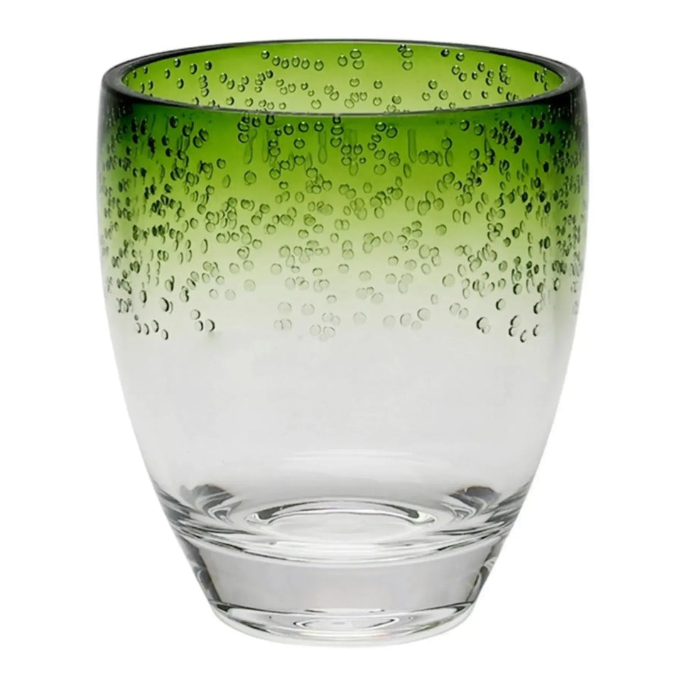 Copo Acrílico Bolhas Topo Degradê Verde 414ml