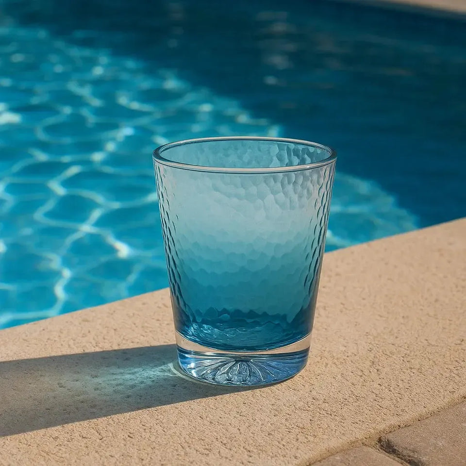 Copo Acrílico Detalhe Degradê Azul 414ml