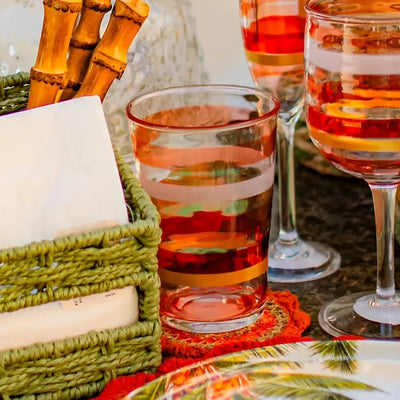 Copo Acrílico Detalhe Degradê Rose 590ml