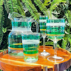 Copo Acrílico Detalhe Degradê Verde 590ml