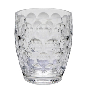 Copo Acrílico Lapidado Círculos Transparente 430ml