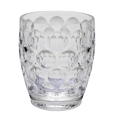 Copo Acrílico Lapidado Círculos Transparente 430ml