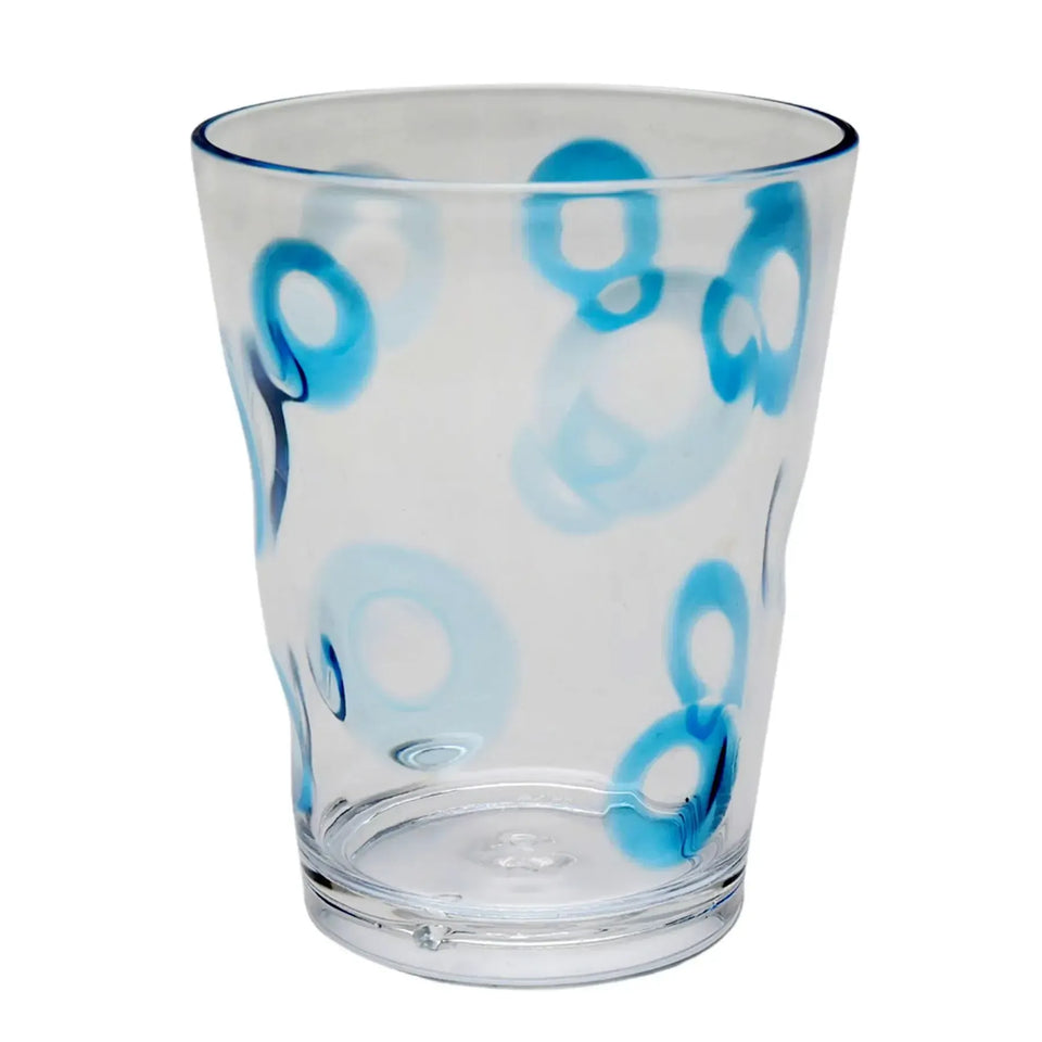 Copo Acrílico Textura Círculos Azul 500ml