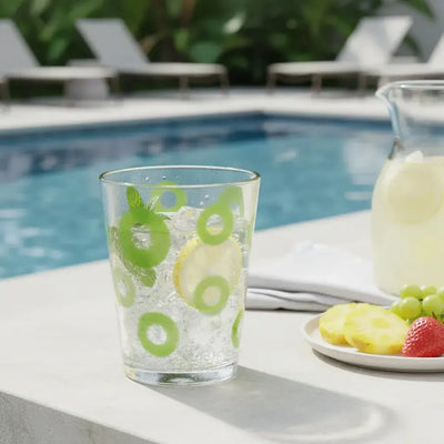 Copo Acrílico Textura Círculos Verde 500ml