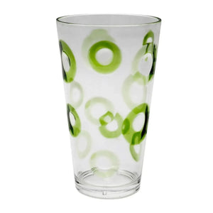 Copo Longo Acrílico Textura Círculos Verde 710ml