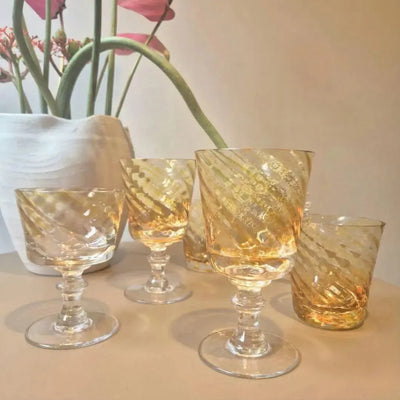 Copo Mozart em Puro Cristal para Whisky / Coquetel Murano Colors Torcido Âmbar 450ml