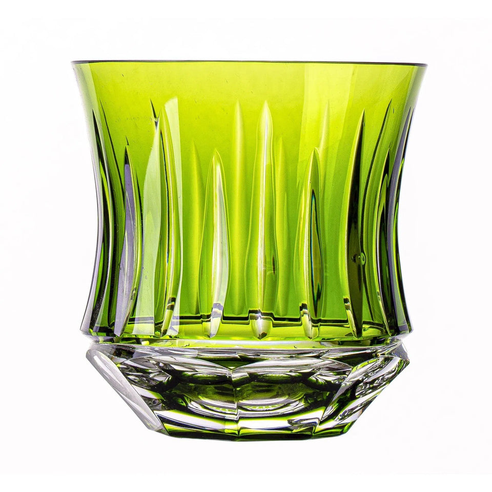 Copo em Cristal Lapidado 66 para Whisky 19 Verde Claro Artemano 325ml