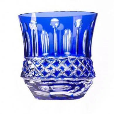 Copo em Cristal Lapidado 69 para Whisky 19 Azul Artemano 325ml