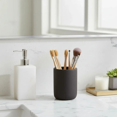 Copo para Banheiro Cimento Preto 9,5x7,5 Mart