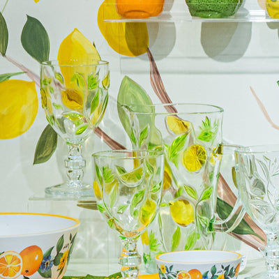 Jogo 6 Taças Água e Jarra de Vidro Limone Tuut
