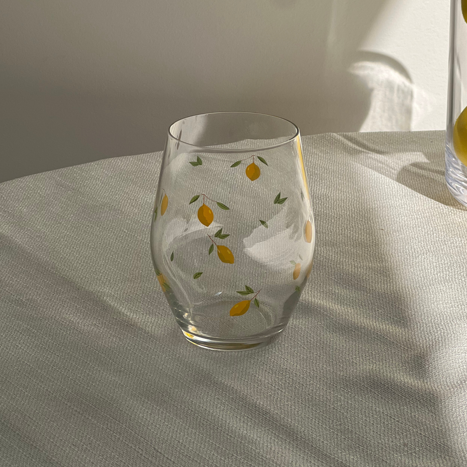 Jogo 6 Copos Sante Stemless Wine em Cristal Ecológico 455ml Limão