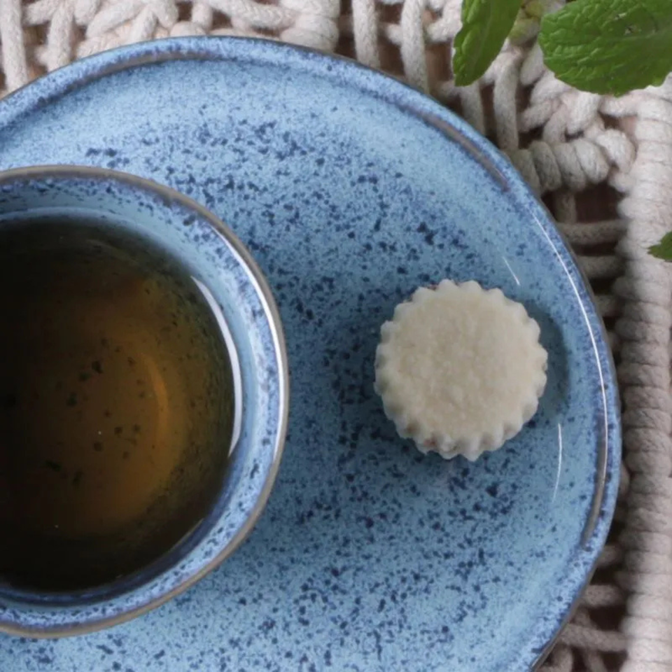 Jogo 6 Xícaras de Chá com Pires Descentralizado Stoneware Bio Breeze 170ml Porto Brasil