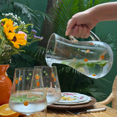 Jarra Real em Cristal Ecológico 1,2L Laranja