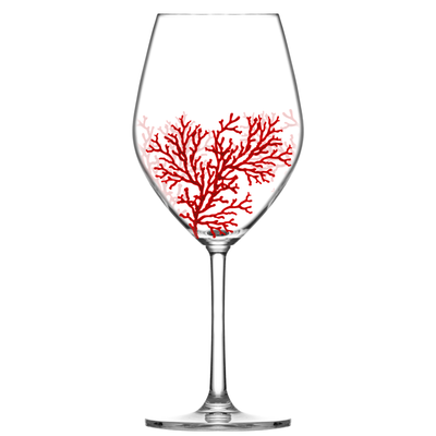 Jogo 6 Taças Sante Bordeaux em Cristal Ecológico 595ml Coral Vermelho