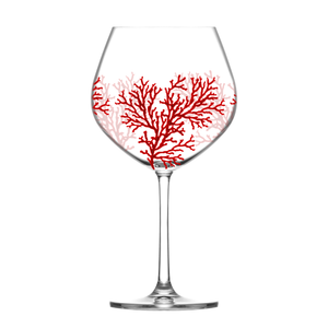 Jogo 6 Taças Gin Sante Burgundy em Cristal Ecológico 635ml Coral Vermelho