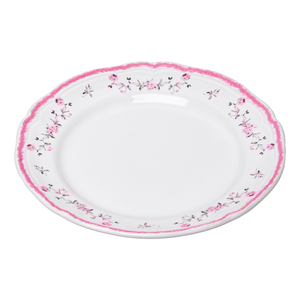 Conjunto 4 Pratos de Sobremesa Cerâmica Florescer Rosa 19,5cm