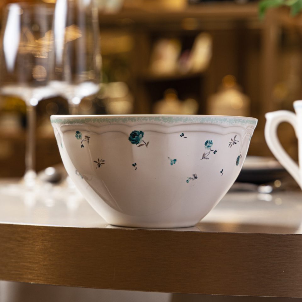 Conjunto 4 Bowls Cerâmica Florescer Azul 12,5cm