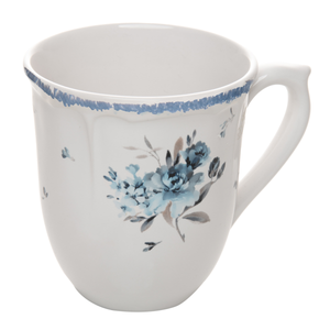 Conjunto 4 Canecas Cerâmica Florescer Azul 330ml