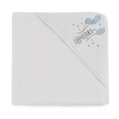 Toalha Banho com Capuz Baby Incanto Branco Trussardi