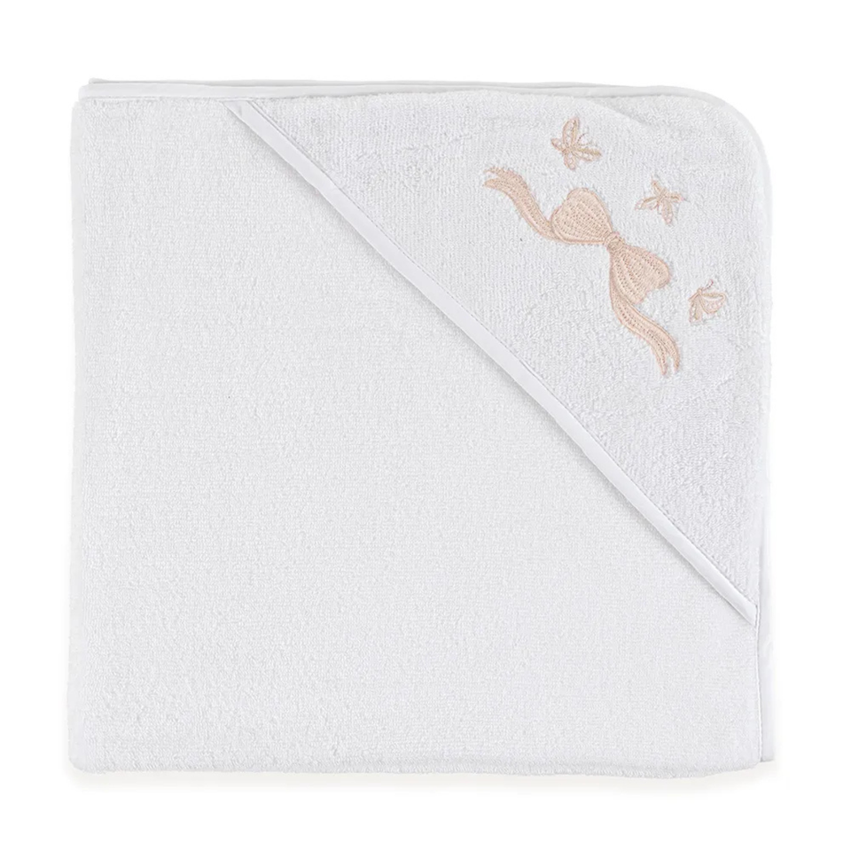 Toalha Banho com Capuz Baby Felice Branco Trussardi