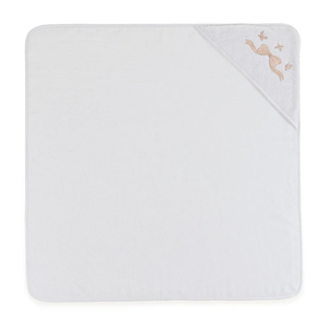 Toalha Banho com Capuz Baby Felice Branco Trussardi