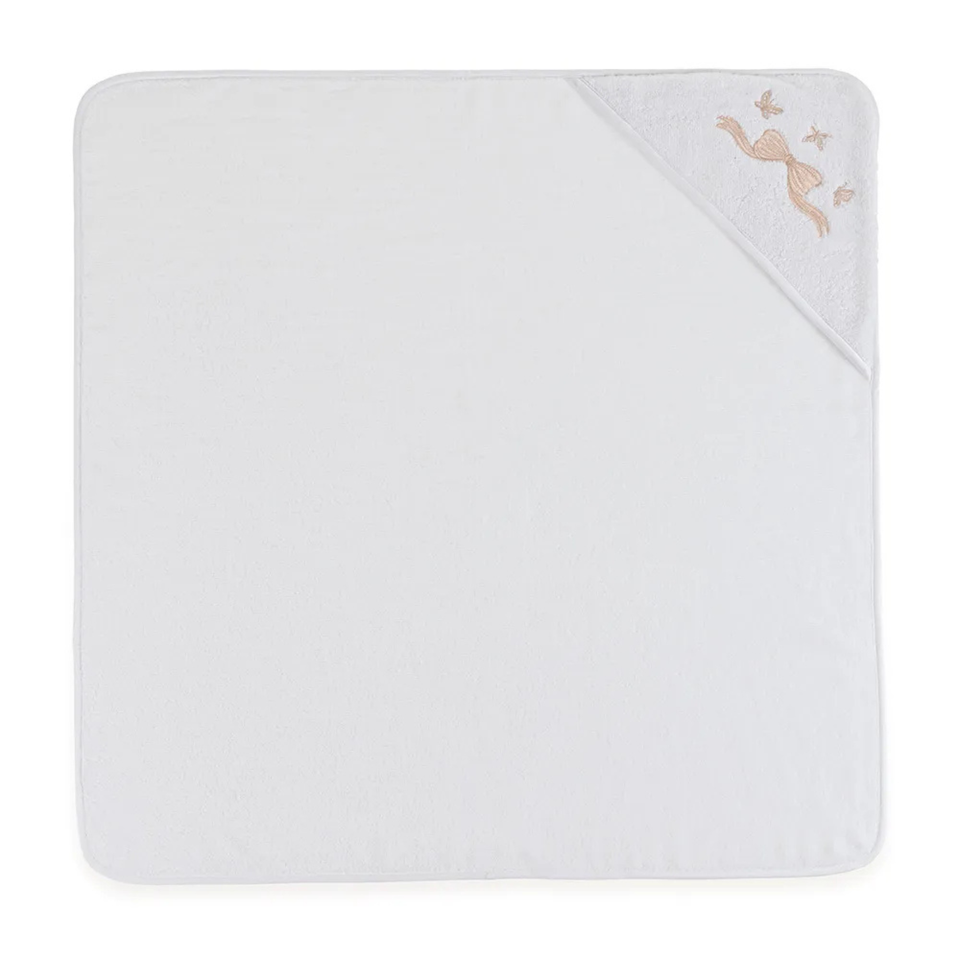 Toalha Banho com Capuz Baby Felice Branco Trussardi