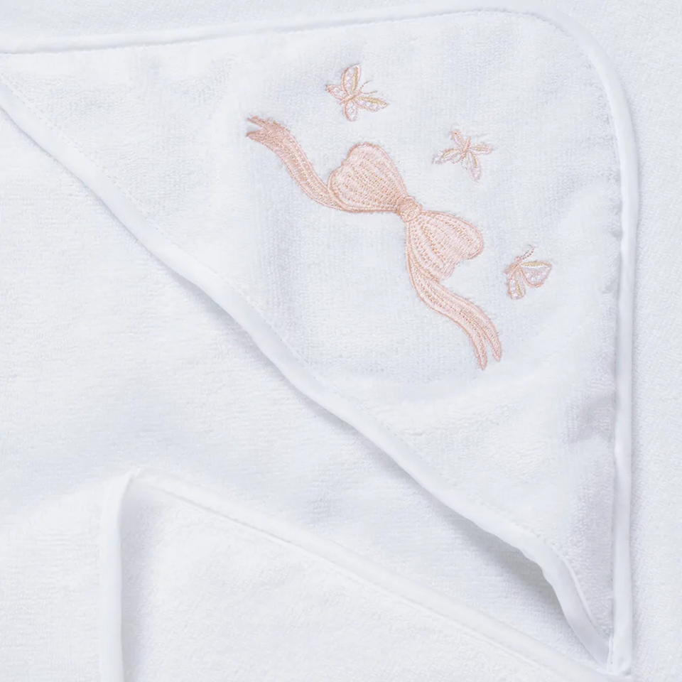Toalha Banho com Capuz Baby Felice Branco Trussardi