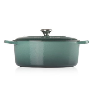 Panela Le Creuset Oval Signature Artichaut com Pegador Prata 13,9L 40cm