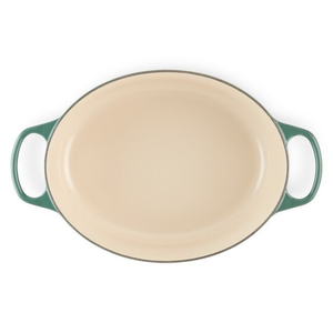 Panela Le Creuset Oval Signature Artichaut com Pegador Prata 13,9L 40cm