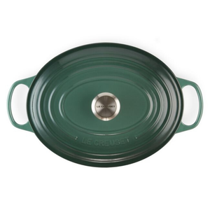 Panela Le Creuset Oval Signature Artichaut com Pegador Prata 13,9L 40cm