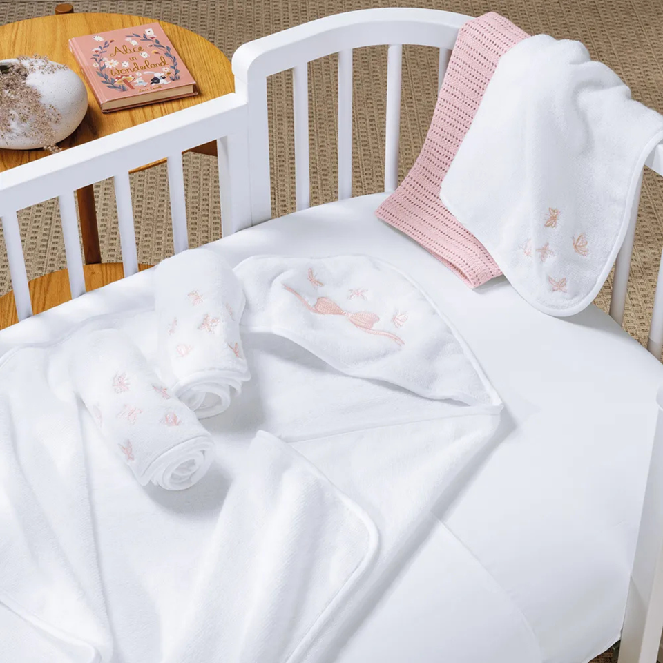 Jogo 3 Peças Fralda de Boca Baby Felice Branco Trussardi