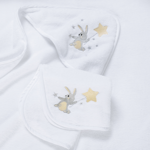 Jogo 3 Peças Fralda de Boca Baby Luna Branco Trussardi