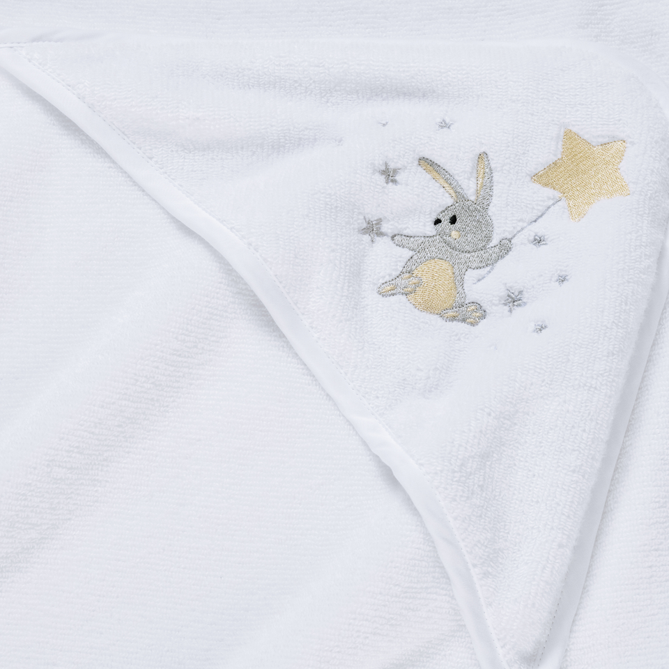 Jogo 3 Peças Fralda de Boca Baby Luna Branco Trussardi