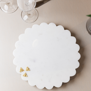 Tábua Para Frios Redonda Mármore New Bee 25,5cm Wolff