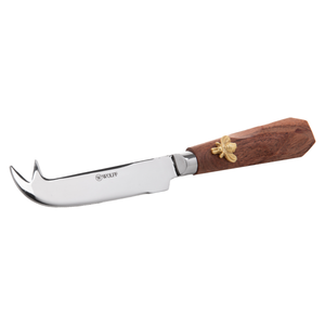 Conjunto 4 Facas para Queijo New Bee Aço Inox Com Cabo Madeira Wolff 17,5cm
