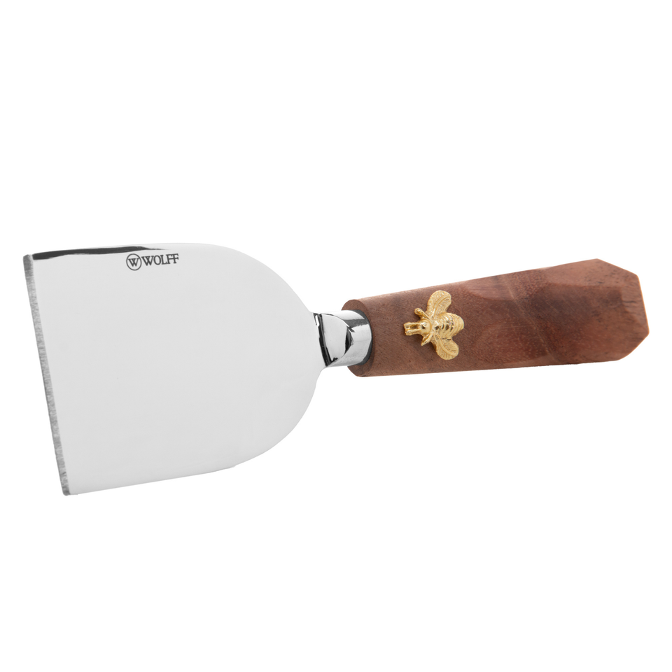 Conjunto 4 Facas para Queijo New Bee Aço Inox Com Cabo Madeira Wolff 17,5cm