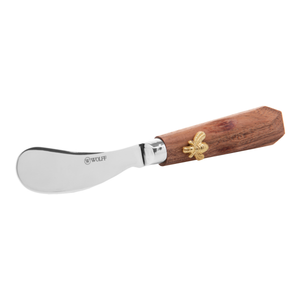 Conjunto 4 Facas para Queijo New Bee Aço Inox Com Cabo Madeira Wolff 17,5cm