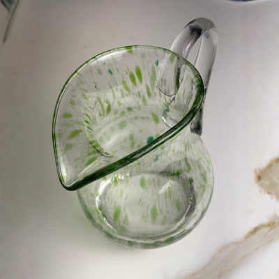 Jarra Mozart em Puro Cristal Murano Colors Torcido Verde Clara 1,7L