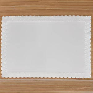 Jogo Americano Retangular Cetim Nobre Off White 35x50cm