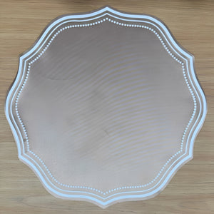 Jogo Americano Cetim Sofistic Bege 38,5cm