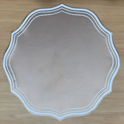 Jogo Americano Cetim Sofistic Bege 38,5cm