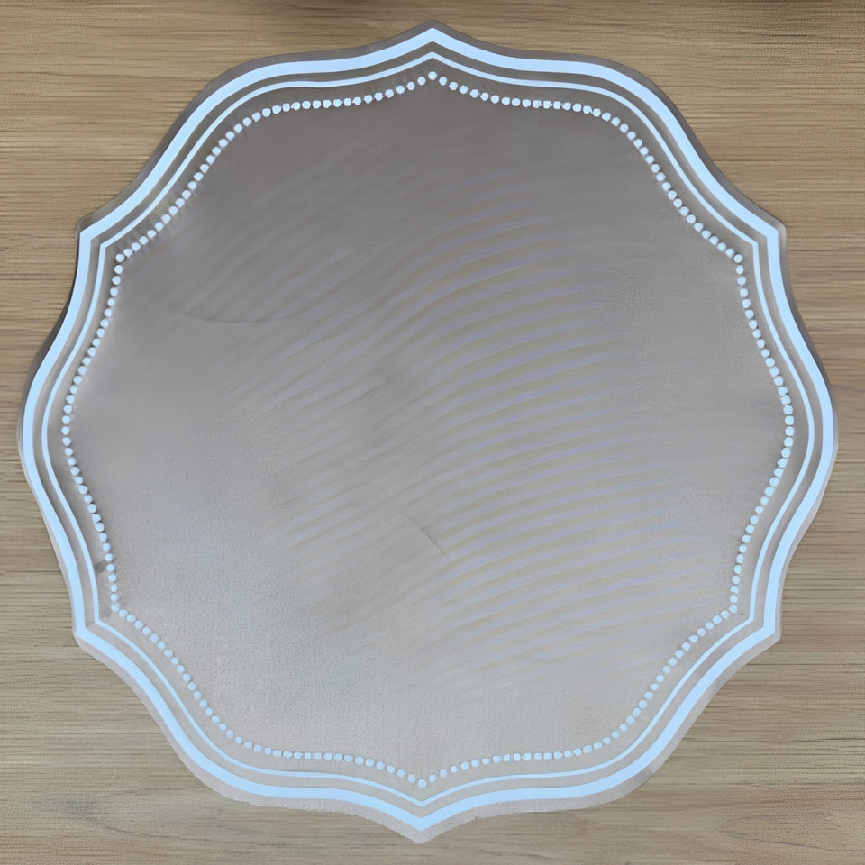 Jogo Americano Cetim Sofistic Bege 38,5cm