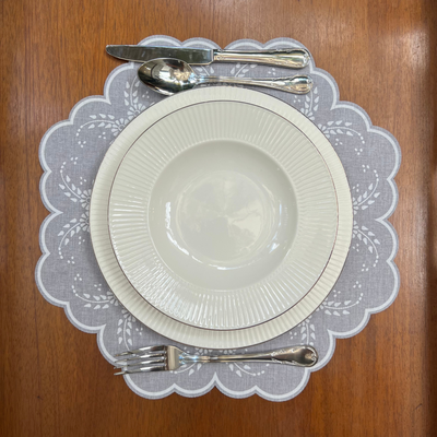 Jogo Americano Bouquet Cinza 38,5cm