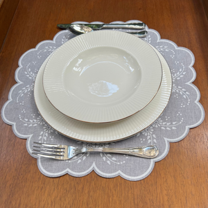 Jogo Americano Bouquet Cinza 38,5cm