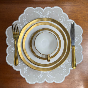 Jogo Americano Bouquet Bege 38,5cm