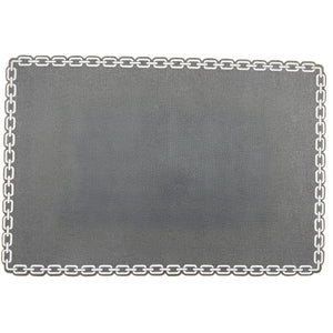 Jogo Americano Retangular Corrente Cinza 35x50cm