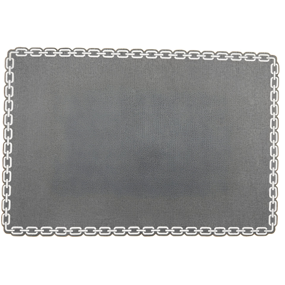 Jogo Americano Retangular Corrente Cinza 35x50cm