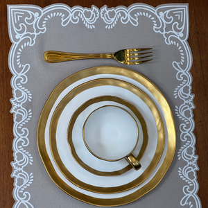 Jogo Americano Retangular Gregas Off White 35x50cm