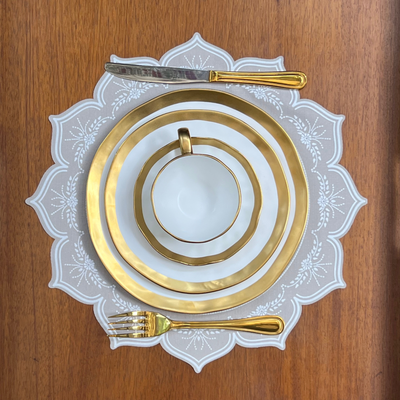 Jogo Americano Ramos Bege 38,5cm